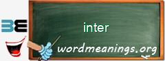 WordMeaning blackboard for inter